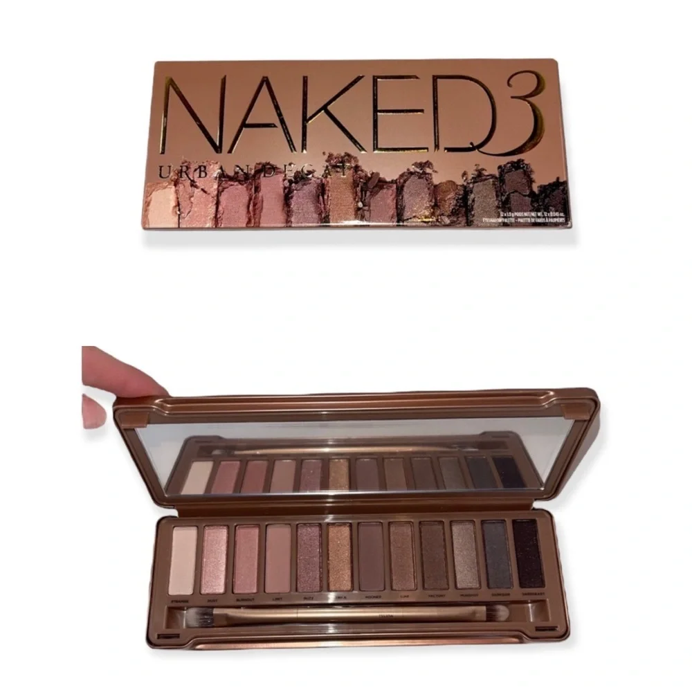 URBAN DECAY Naked3 12 Color Eyeshadow Palette with Double-Sided Brush NWT